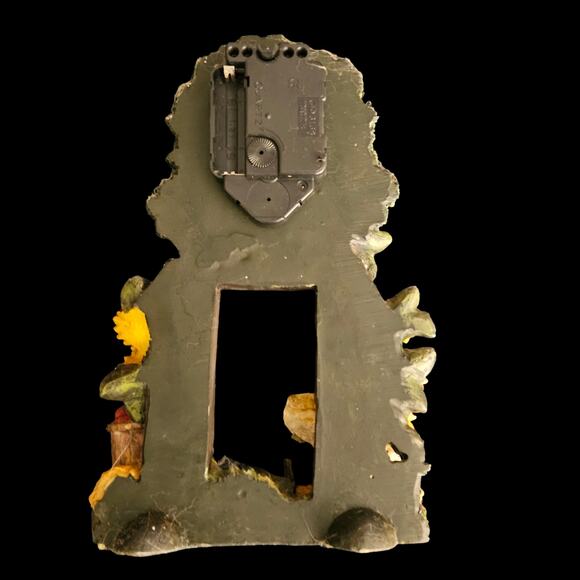 Farmhouse Barnyard Resin 3D Mantel Clock Sunflowers Cows Apples Rustic Country - Picture 2 of 5